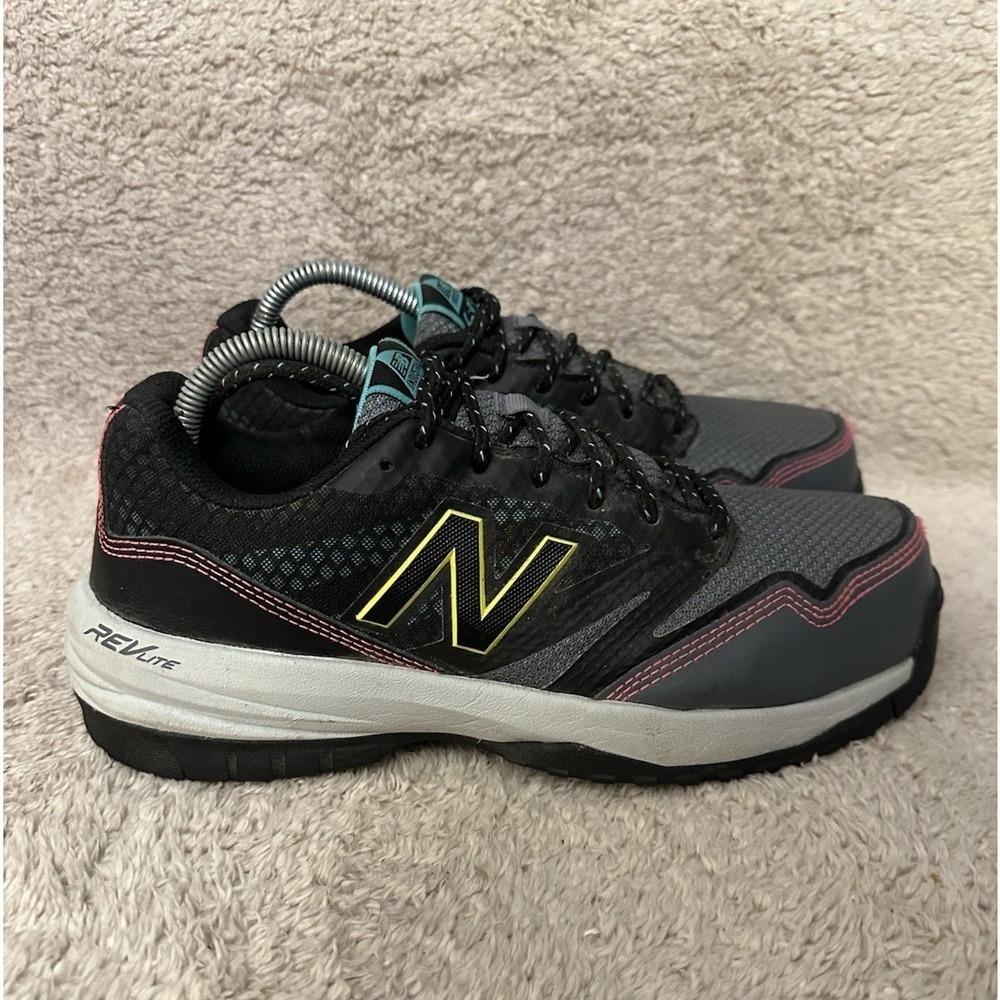 New Balance 589 Industrial Womens Black Grey Pink Work Shoes WID589N1 Size 9